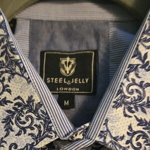 Steel & Jelly Men's Blue Floral Button Down Shirt